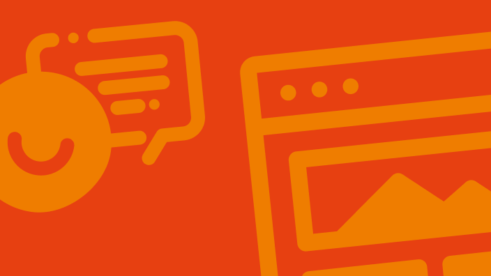 Icons: Positiver Kommentar, Wireframe einer Landingpage