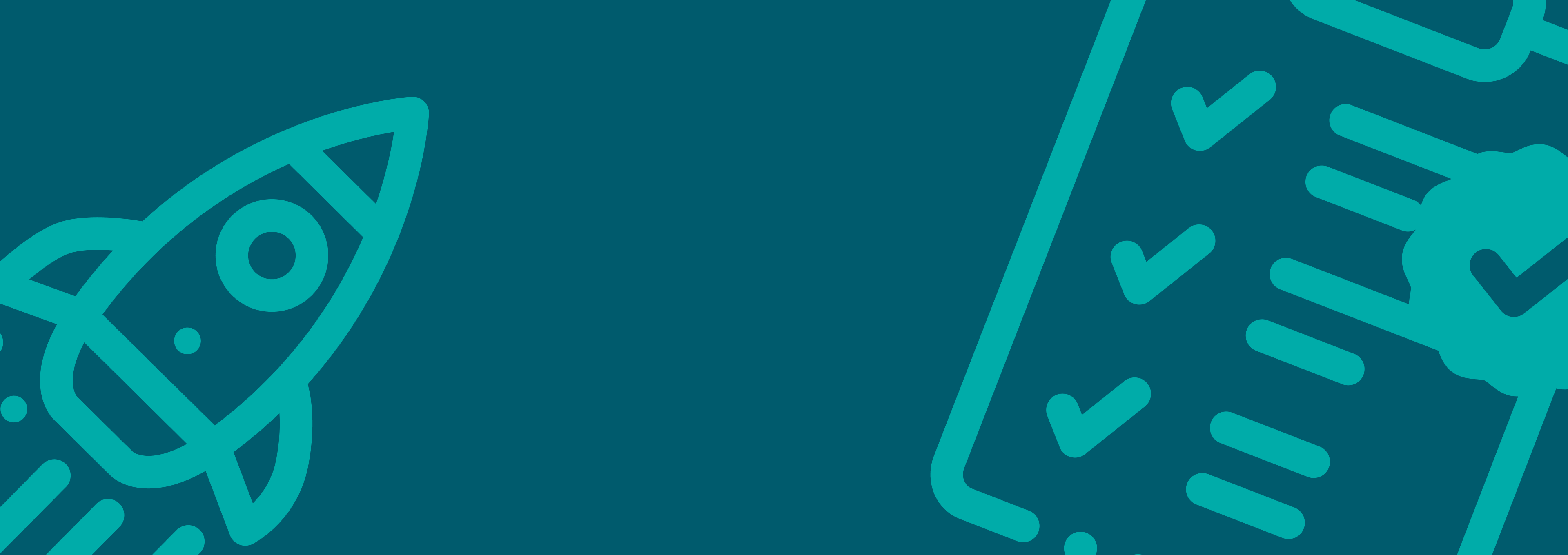 Icons: Startende Rakete, Positive Check-Liste